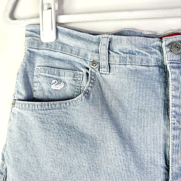 Gloria Vanderbilt Jean Women 12 Blue Stripe Y2K Cotton Stretch High Rise Classic - Picture 8 of 10